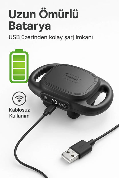 RYZE® Pulse – Derin Titreşimli Masaj Aleti (Boyun, Sırt ve Bel İçin)